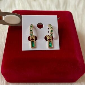 Elegant 14k Gold Filled and Green Earrings